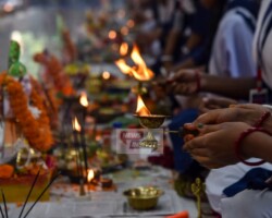 Over 100 Students Join Special Vedic Ganesh Worship at Unit-8 School/Photo By : Sai Saswat Mishra